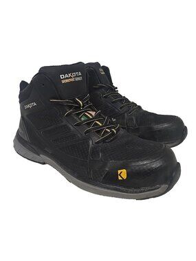 Dakota Men's 3831 6" Enduralite Aluminum Toe Mid Cut Safety Boot Black Size 12M